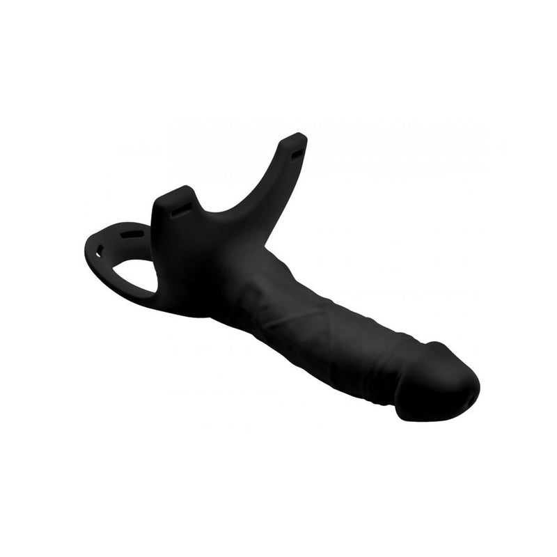 Size Matters - Holle Siliconen Strap-on -Zwart-Laced-up.nl