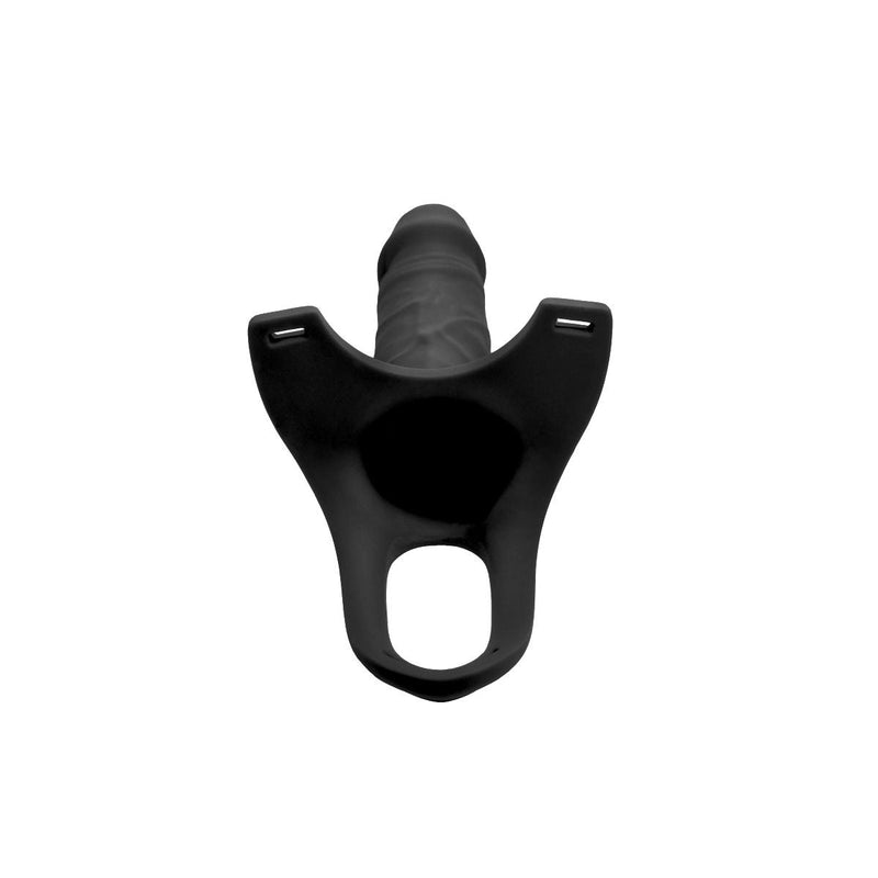 Size Matters - Holle Siliconen Strap-on -Zwart-Laced-up.nl