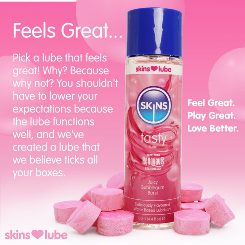 Skins - Bubblegum - Glijmiddel met Smaakje - Waterbasis - 130 ml-laced-up.nl