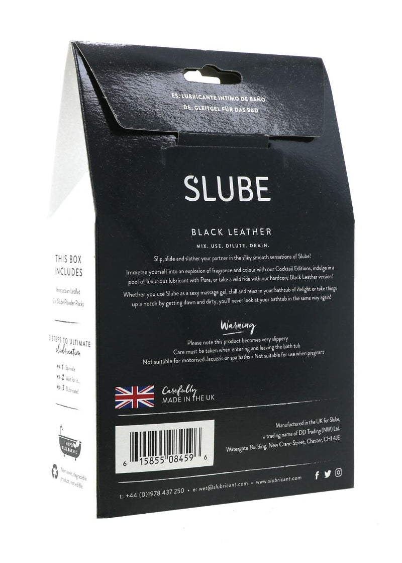 Slube - Black Leather - Double Bath Play - Body to Body Glijmiddel - 2 x 250 gram-laced-up.nl
