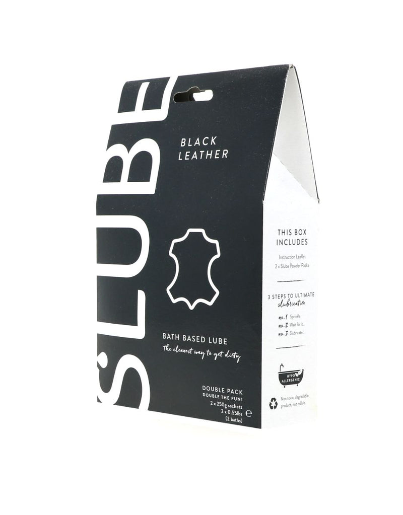Slube - Black Leather - Double Bath Play - Body to Body Glijmiddel - 2 x 250 gram-laced-up.nl