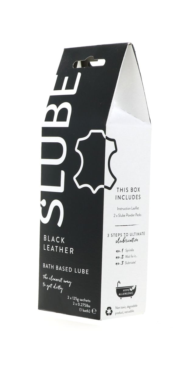 Slube - Black Leather - Single Bath Play - Body to Body Glijmiddel - 2 x 125 gram-laced-up.nl