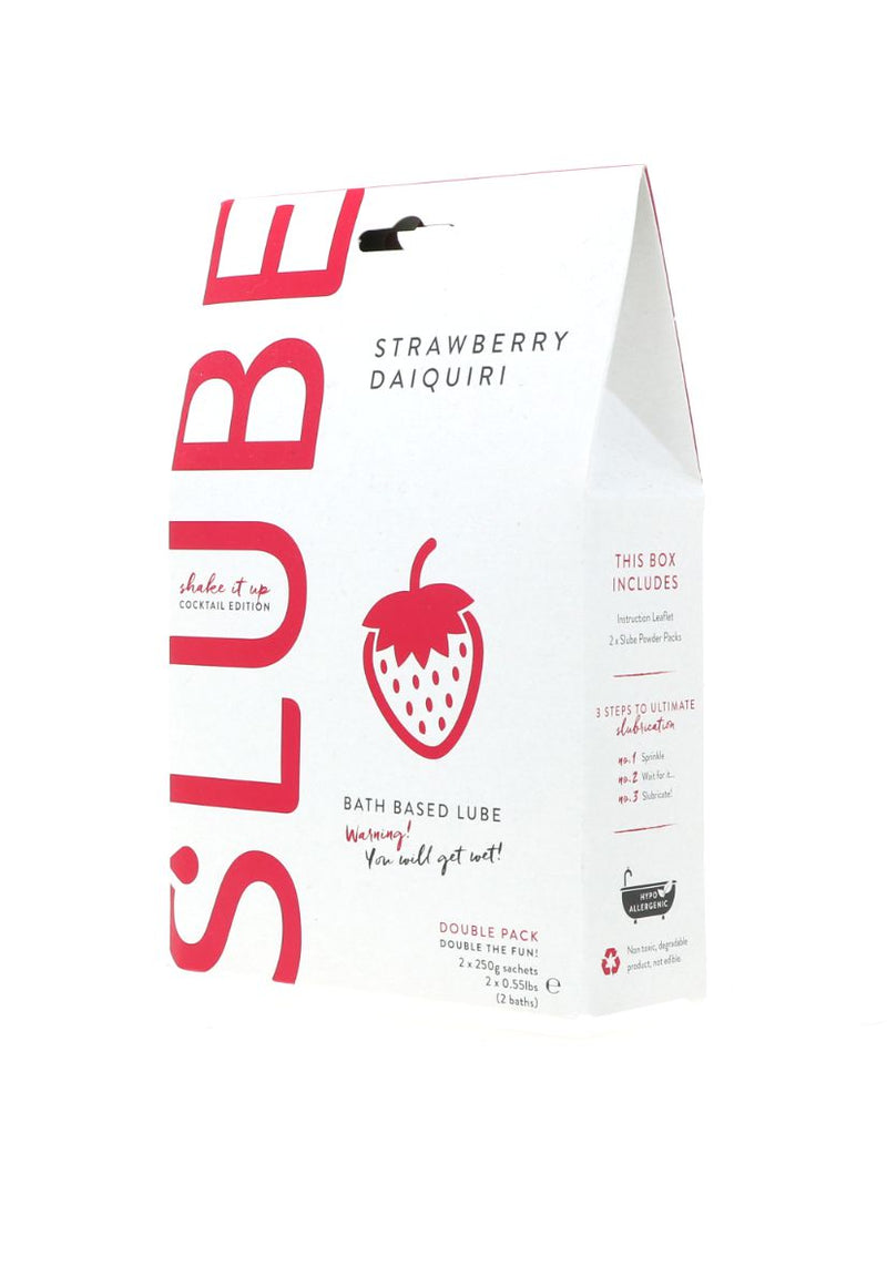 Slube - Strawberry Daiquiri - Double Bath Play - Body to Body Glijmiddel - 2 x 250 gram-laced-up.nl