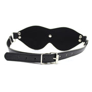 Smart Moves - Blindfold with Decorative Strap - PU Leather - Black - Laced-up.nl