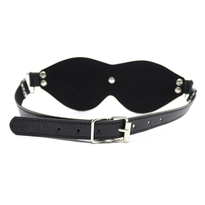 Smart Moves - Blindfold with Decorative Strap - PU Leather - Black - Laced-up.nl