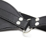 Smart Moves - Blindfold with Decorative Strap - PU Leather - Black - Laced-up.nl