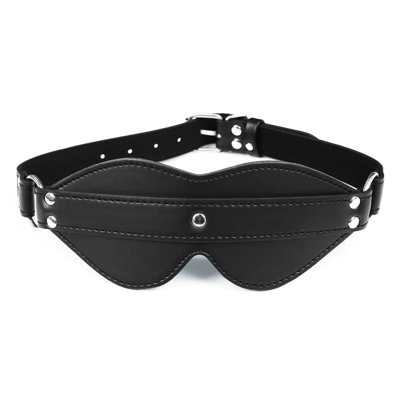 Smart Moves - Eye Mask with Decorative Strap - PU Leather - Black - Laced-up.nl