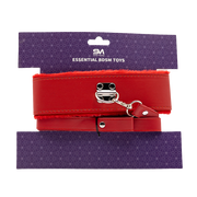 Smart Moves - Bont Gevoerde Collar met Leiband - Rood-Erotiekvoordeel.nl