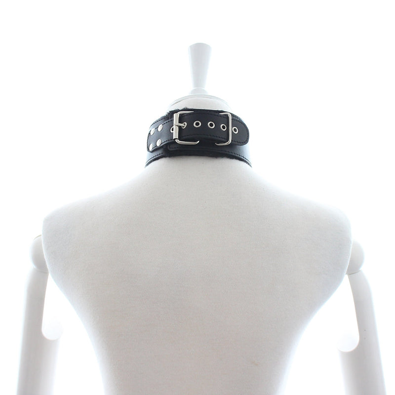 Smart Moves - Bont Gevoerde Collar met Leiband - Zwart-Erotiekvoordeel.nl