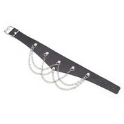 Smart Moves - Brede Collar met Kettingen - Zwart-Laced-up.nl