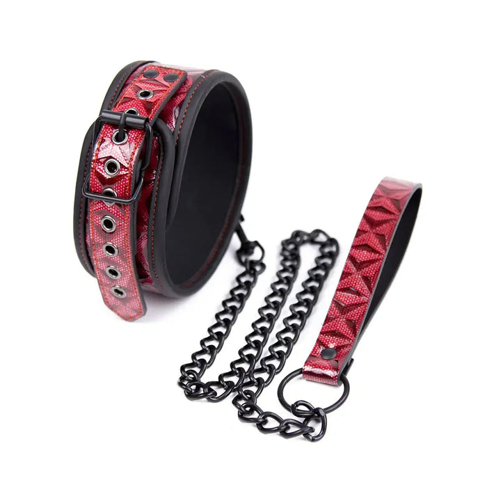 Smart Moves - Collar - Red Diamond Print - Rood/Zwart-Laced-up.nl
