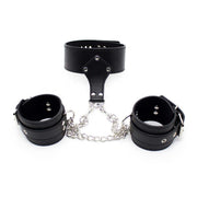 Smart Moves - Collar en Polsboeien Set met Ketting - Zwart-Laced-up.nl