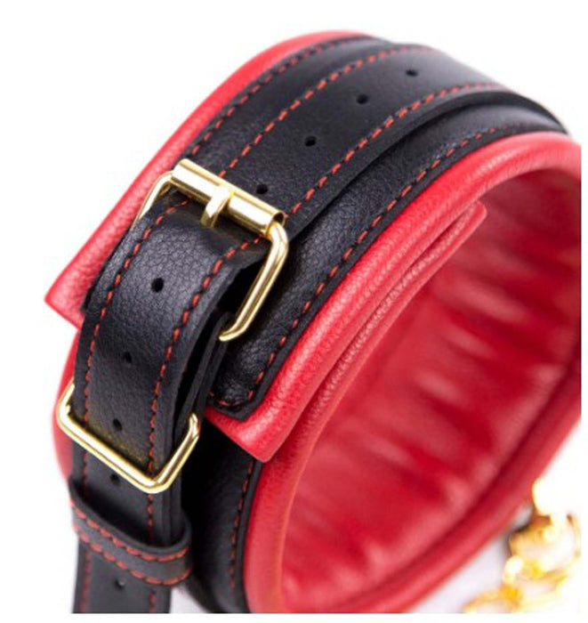 Smart Moves - Collar met Gouden Ketting - Zwart/Rood-Laced-up.nl