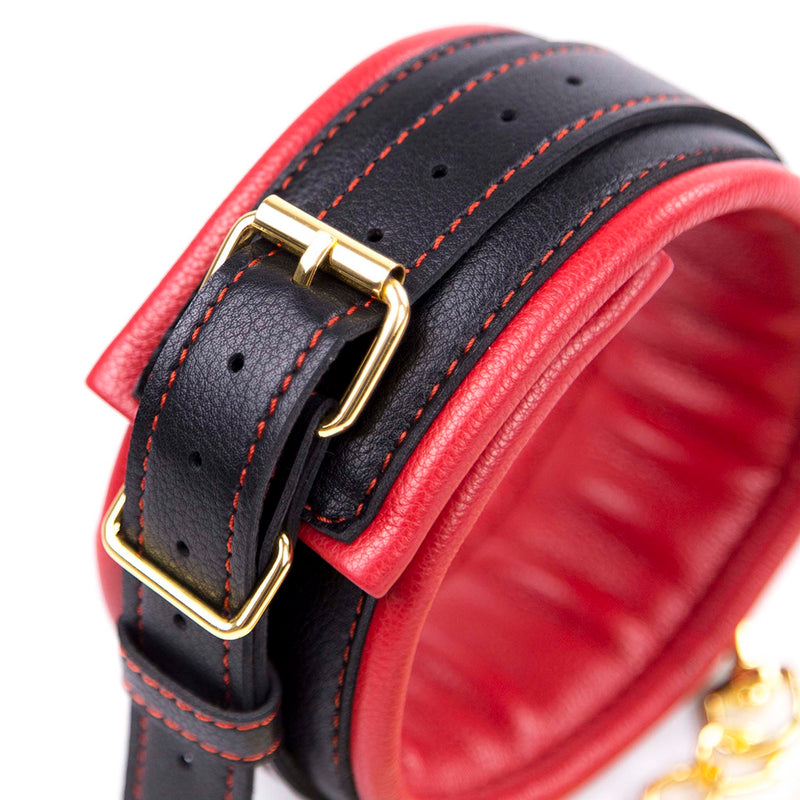 Smart Moves - Collar met Gouden Ketting - Zwart/Rood-Laced-up.nl