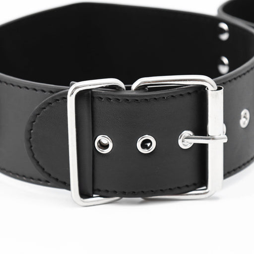 Smart Moves - Collar met Vaste Polsboeien - Zwart-Erotiekvoordeel.nl
