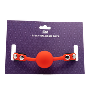 Smart Moves - Comfortabele Siliconen Ball Gag - Zwart/Rood-Erotiekvoordeel.nl