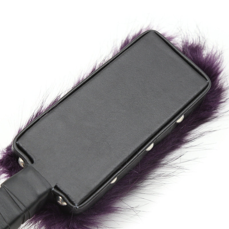 Smart Moves - Faux Fur Paddle - 32 cm - Paars/Zwart-Erotiekvoordeel.nl