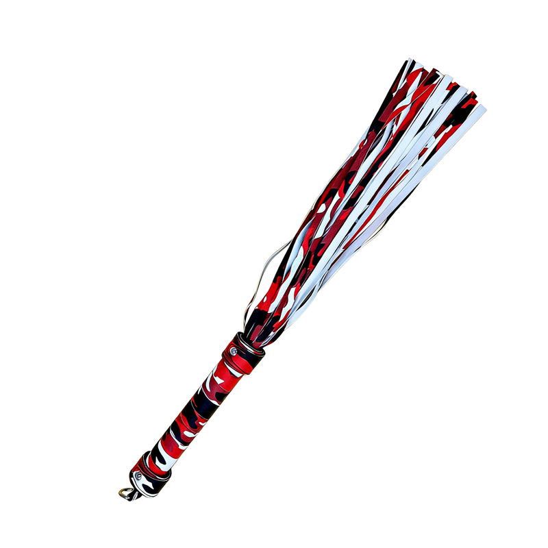 Smart Moves - Flogger in Camouflage Print - PU Leer - Rood/Zwart/Wit-Erotiekvoordeel.nl