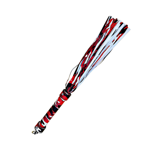 Smart Moves - Flogger in Camouflage Print - PU Leer - Rood/Zwart/Wit-Erotiekvoordeel.nl