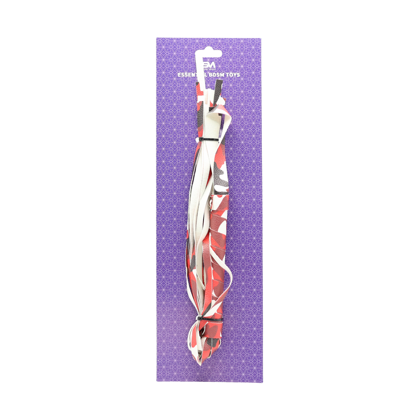 Smart Moves - Flogger in Camouflage Print - PU Leer - Rood/Zwart/Wit-Erotiekvoordeel.nl