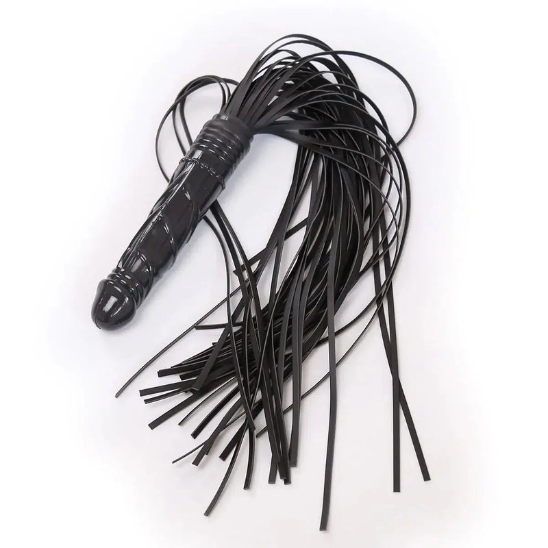 Smart Moves - Flogger met Dildo Handvat - Zwart-Laced-up.nl