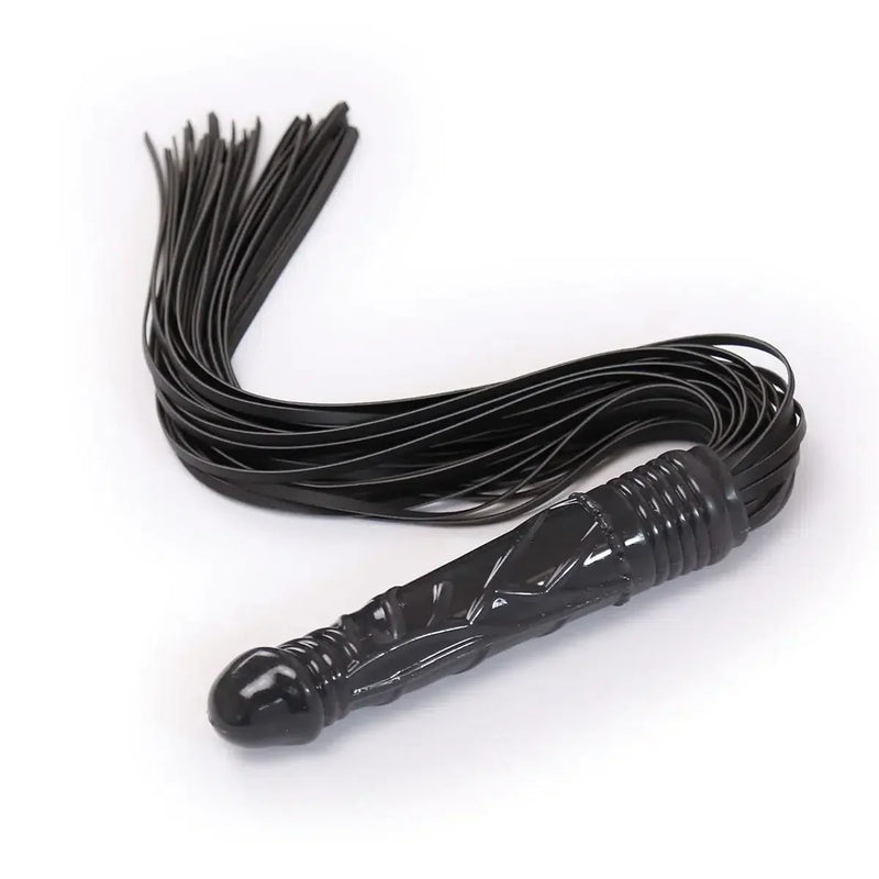 Smart Moves - Flogger met Dildo Handvat - Zwart-Laced-up.nl