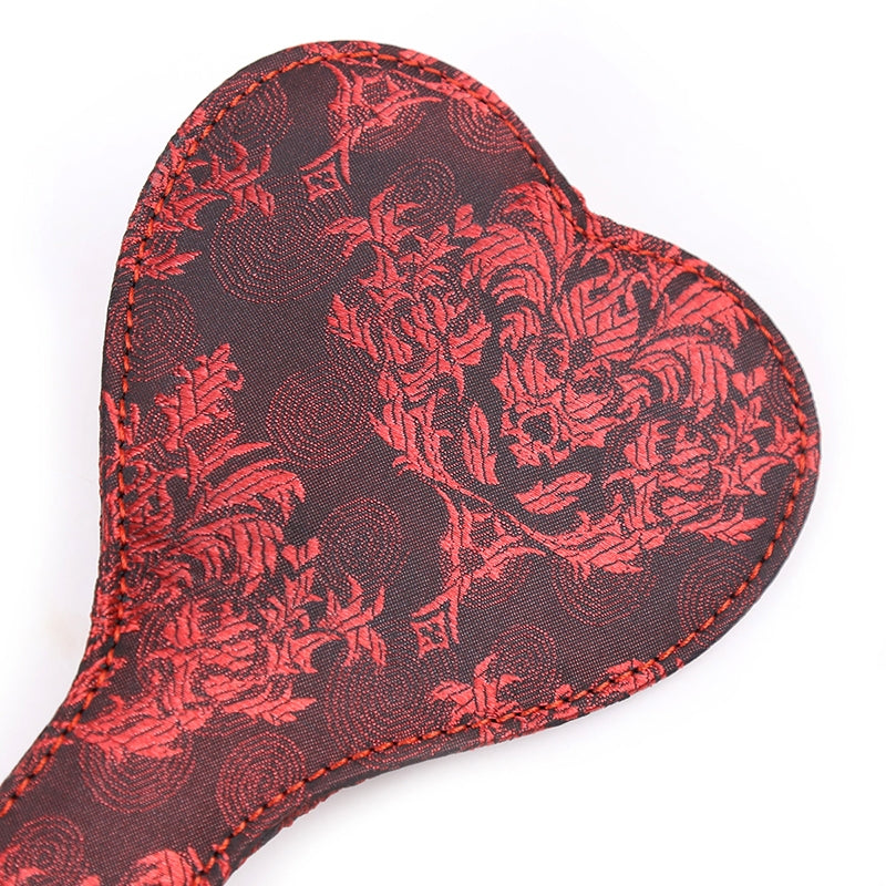 Smart Moves - Hartvormige Paddle - Brokaat - Rood-Erotiekvoordeel.nl