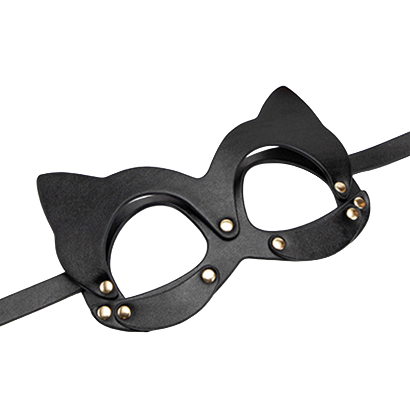 Smart Moves - Kattenmasker met Studs - Zwart-Erotiekvoordeel.nl