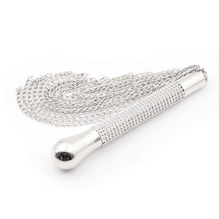 Smart Moves - Kettingen Flogger - Handvat Strass Steentjes - 44 cm - Zilver-Laced-up.nl