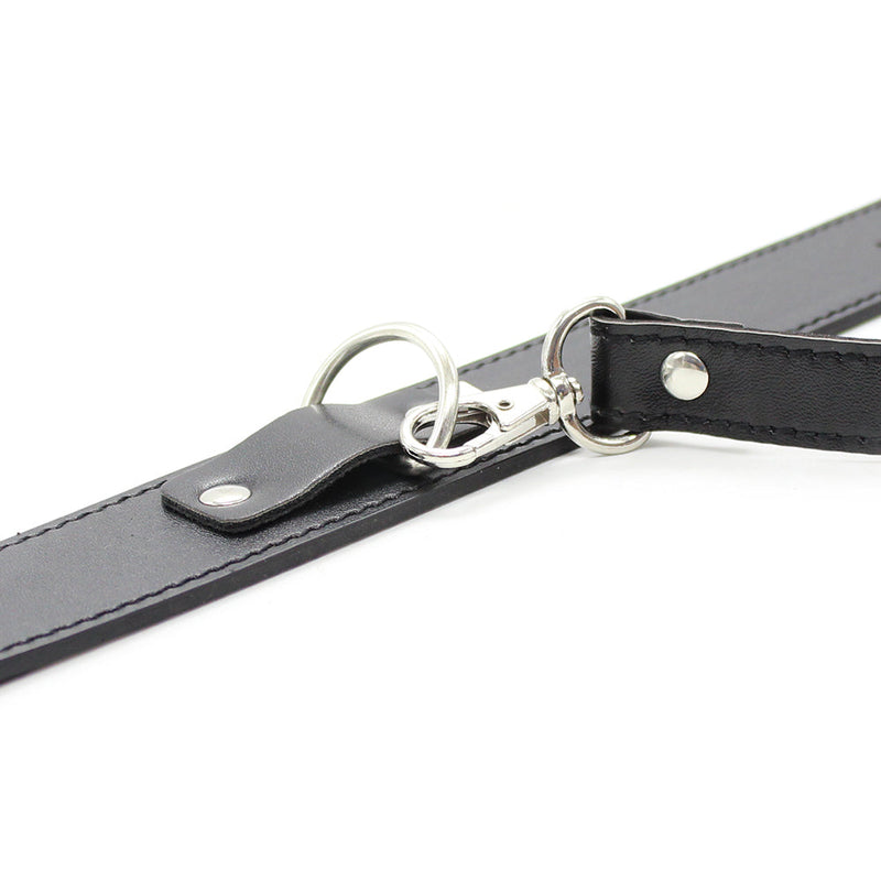 Smart Moves - Classic Collar with Leash - Black-Laced-up.nl