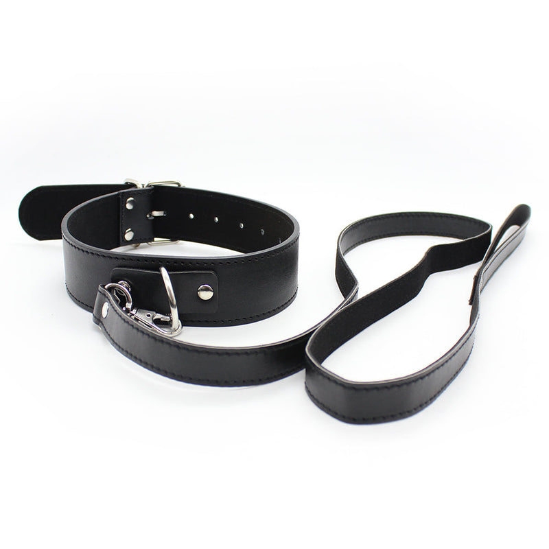 Smart Moves - Classic Collar with Leash - Black-Laced-up.nl
