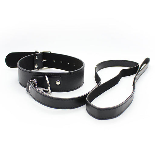 Smart Moves - Klassisches Halsband mit Leine - Schwarz - Laced-up.nl