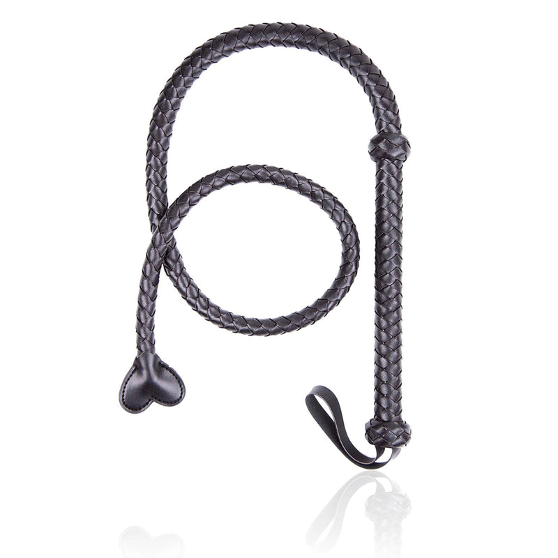 Smart Moves - Lange Singletail Zweep - Hartvormig Uiteinde - 131 cm - Zwart-Laced-up.nl