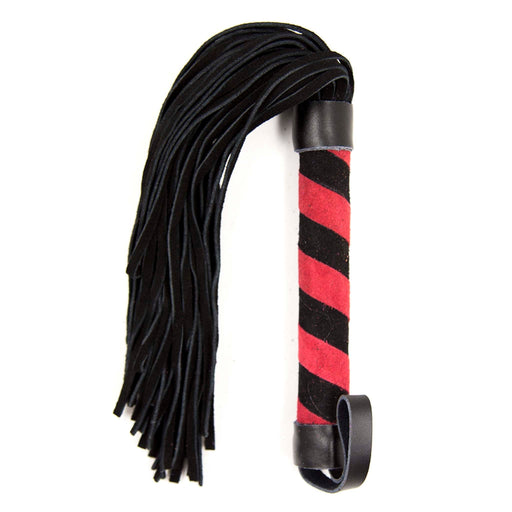 Smart Moves - Lederen Flogger - 39 cm - Zwart/Rood-Laced-up.nl