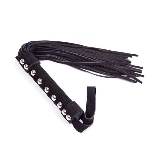Smart Moves - Lederen Flogger met Studs - 39 cm - Zwart-Laced-up.nl