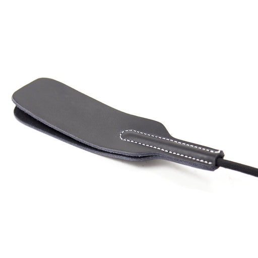 Smart Moves - Lederen Paardrijzweepje - Dubbele Flap - 54 cm - Zwart-Erotiekvoordeel.nl