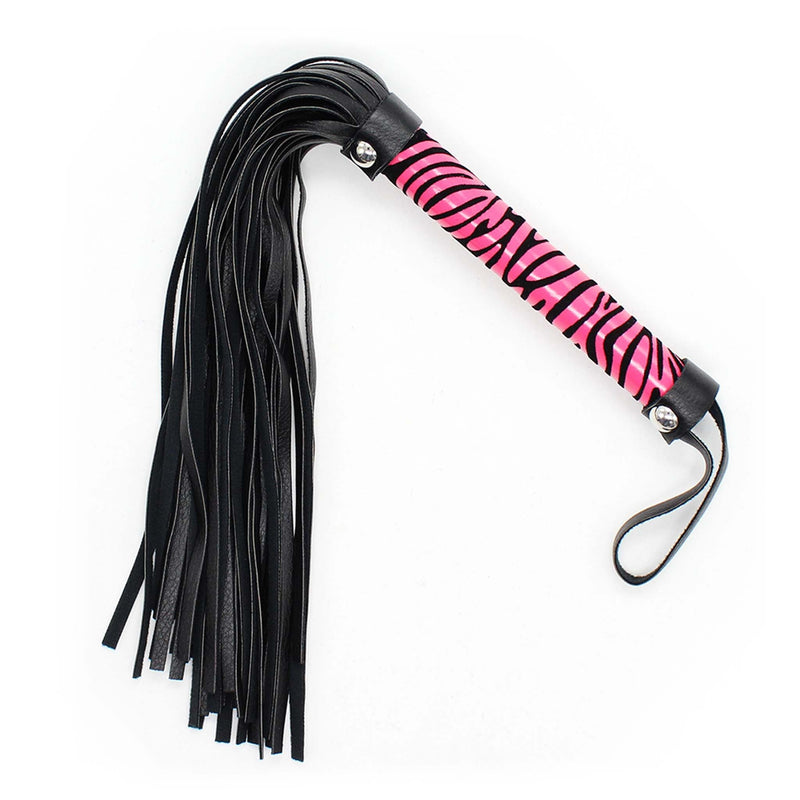 Smart Moves - Flogger Panterprint - 39 cm - Roze/Zwart-Laced-up.nl
