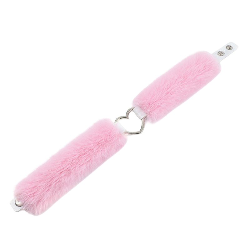 Smart Moves - Love Collar - Faux Fur - Heart-Shaped Ring - Pink-Laced-up.nl