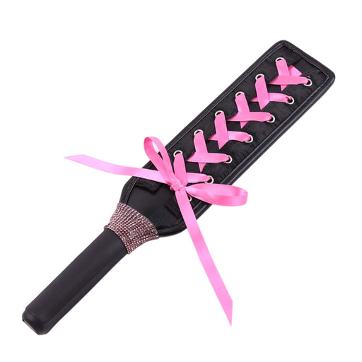 Smart Moves - Paddle - 36 cm Diamanten - Zwart met Roze Lint-Laced-up.nl