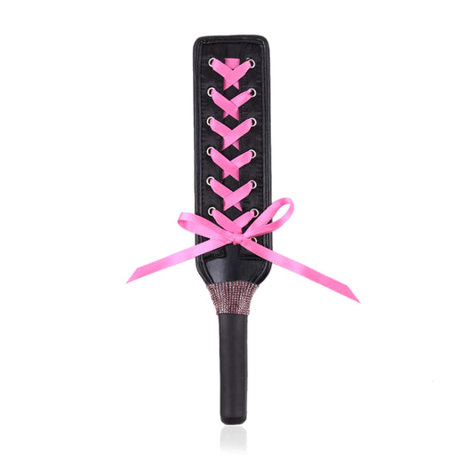 Smart Moves - Paddle - 36 cm Diamanten - Zwart met Roze Lint-Laced-up.nl