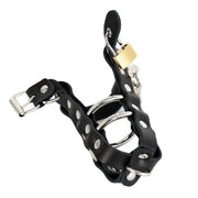 Smart Moves - Penis Trap met Metalen Ringen en Hangslotje - Zwart-Laced-up.nl
