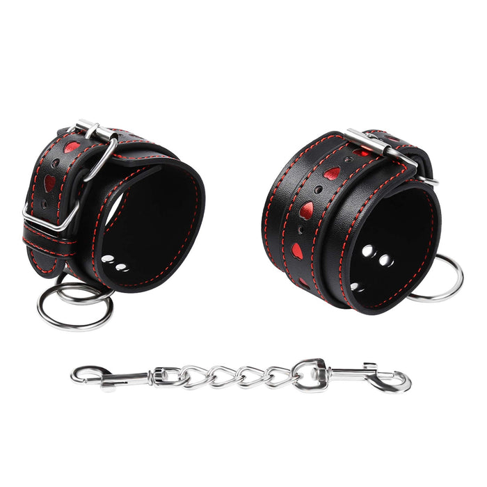 Smart Moves - Polsboeien Hartjes - Zwart/Rood-Laced-up.nl