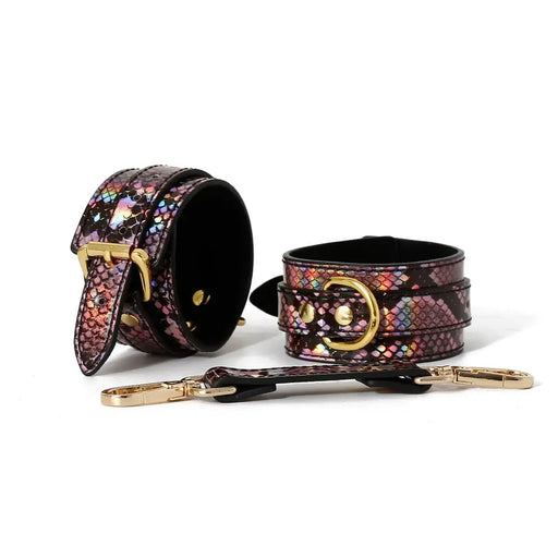 Smart Moves - Polsboeien - PU Leer - Slangenprint Roze-Laced-up.nl