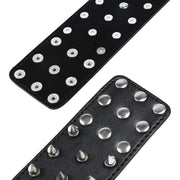 Smart Moves - Polsboeien - Zwarte Handboeien van PU Leer en Spikes-laced-up.nl