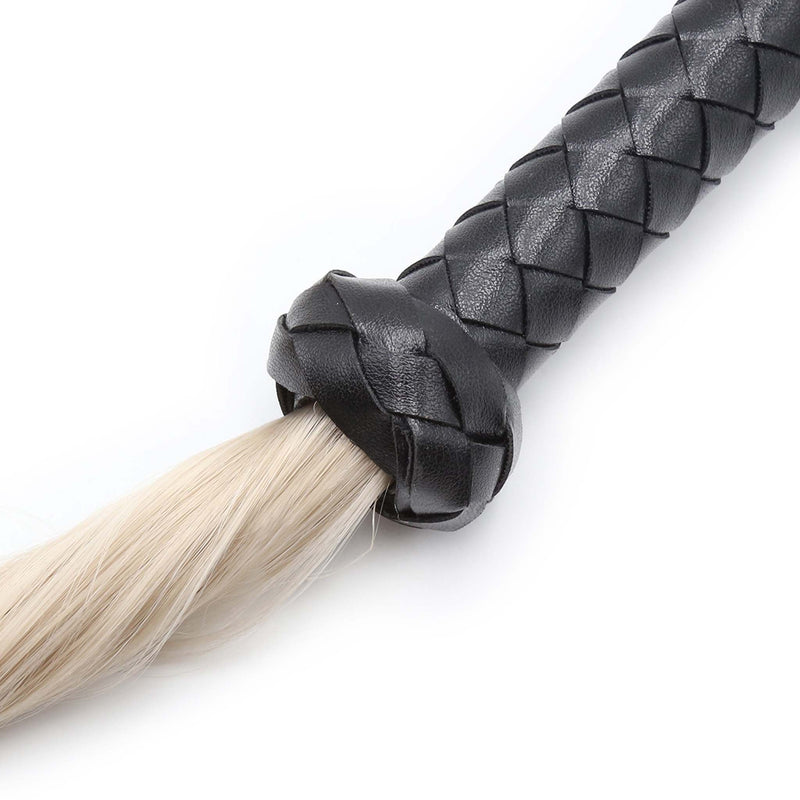 Smart Moves - Pony Hair Flogger 92 cm - Nylon - Zwart/Blond-Laced-up.nl