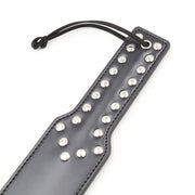 Smart Moves - Rechte Paddle - Handvat met Studs - PU Leer - Zwart-Erotiekvoordeel.nl