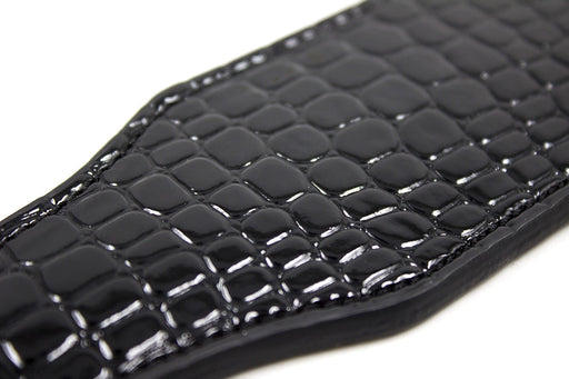 Smart Moves - Rechte Paddle - Lakleer - 32 cm - Snake Print - Zwart-Erotiekvoordeel.nl