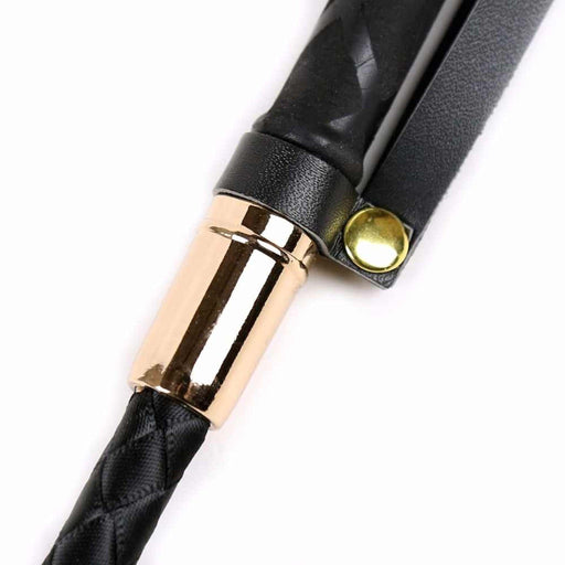 Smart Moves - Rijzweep van PVC met Gouden Tip - Zwart-Laced-up.nl