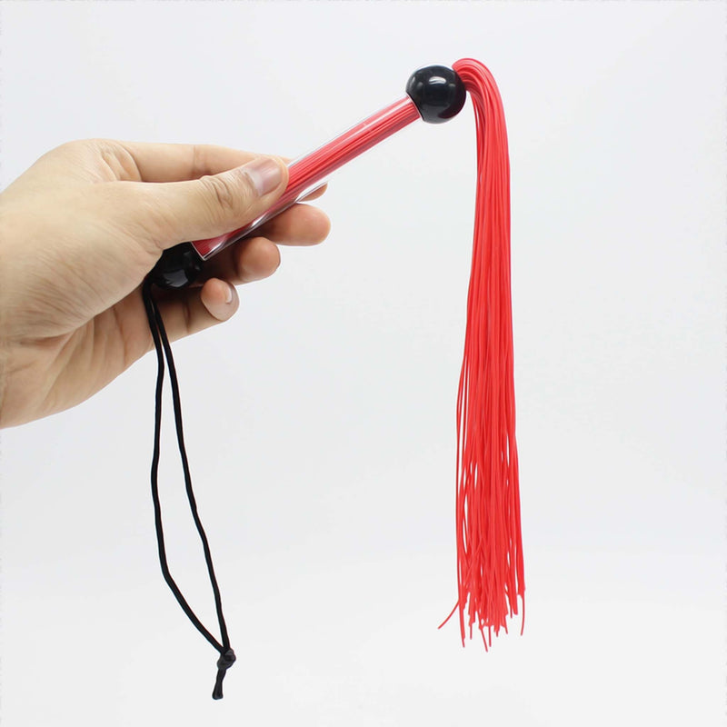 Smart Moves - Siliconen Flogger - 38 cm - Rood/Zwart-Laced-up.nl