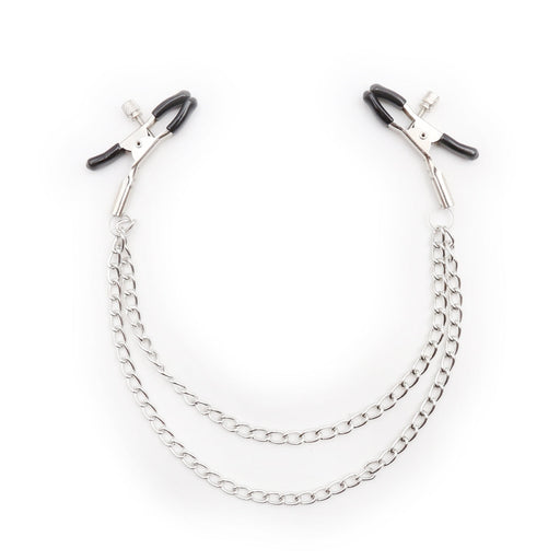 Smart Moves - Tepelklemmen met Dubbele Ketting - Zilver-Erotiekvoordeel.nl